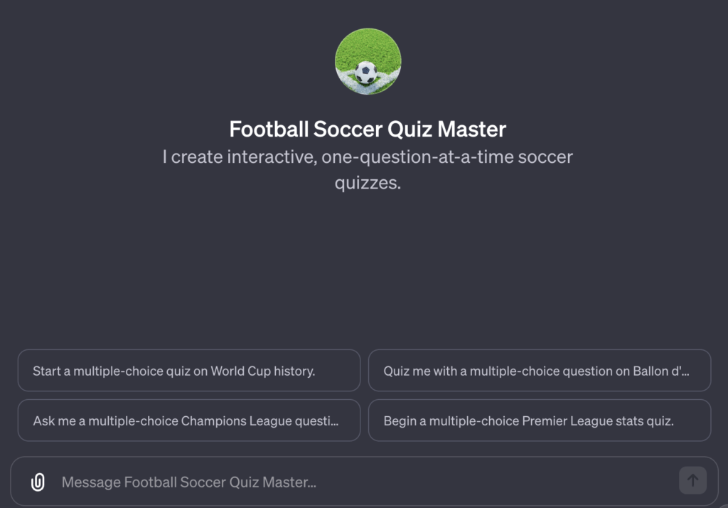 Football Soccer Quiz Master GPT